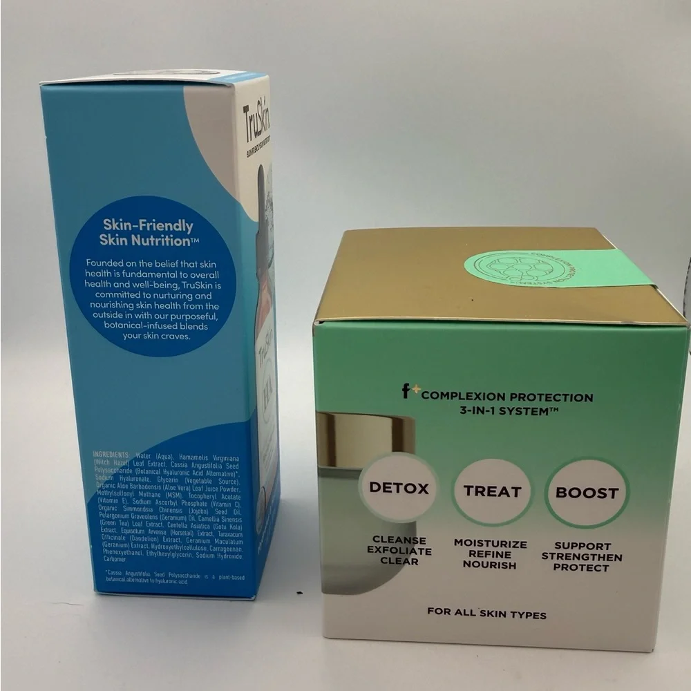 TruSkin Hyaluronic Acid Facial Serum + Fortify Barrier Cream Bundle | NEW Sealed